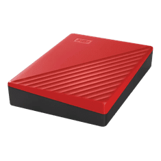 WD My Passport 6TB USB 3.2, rdeč