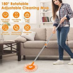 HOME & MARKER® Čistilni mop, Mop za okna in tla, 360 vrtljivi mop, Čistilec iz mikrovlaken | CORALMOP.