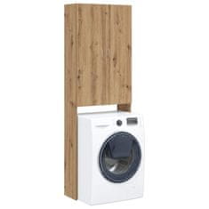 shumee vidaXL Omara za pralni stroj artisan hrast 64x25,5x190 cm