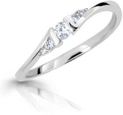 Cutie Diamonds Očarljiv prstan iz belega zlata z diamanti DZ6720-3054-00-X-2 (Obseg 51 mm)