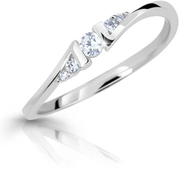 Cutie Diamonds Očarljiv prstan iz belega zlata z diamanti DZ6720-3054-00-X-2