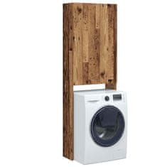 shumee vidaXL omara za pralni stroj iz starega lesa 64x25,5x190 cm