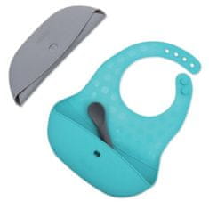 bblüv komplet 2 slinčkov z žlico Pöket Grey/Aqua