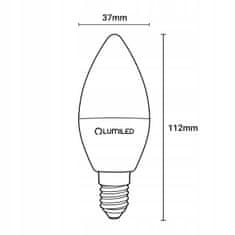 LUMILED 6x LED žarnice B35 E14 10W = 75W 990lm 4000K Nevtralno bela 180°