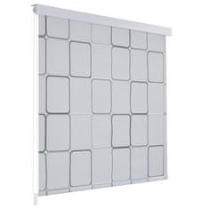 Vidaxl Rolo zavesa za prho 140x240 cm z kvadratni vzorci