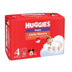 HUGGIES Little Movers Pants 4 (9-14 kg), 36 kosov