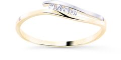Cutie Diamonds Lep dvobarven zlati prstan z diamanti DZ8026-00-X-1 (Obseg 51 mm)