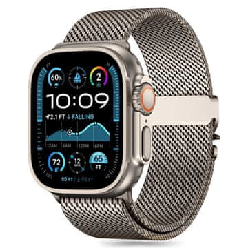 Tech-protect Milano pašček za Apple Watch 44/45/46/49mm, titanium