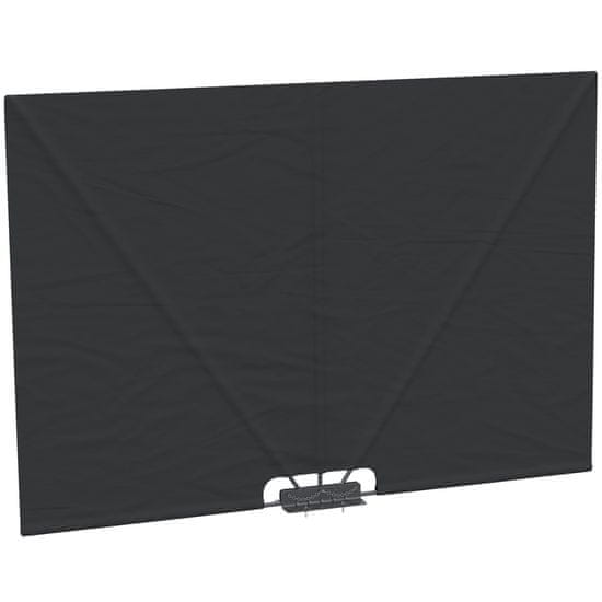 OUTSUNNY Zložljiva Stranska Markiza, Vrtna Markiza 237 X 160 Cm, Zaščitna Mreža Z Uv Zaščito, Vetrna Zaščita Z Jeklenim Okvirjem, Za Balkon, Teraso, Poliester, Temno Siva