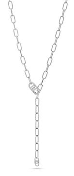 Liu.Jo Dolga jeklena ogrlica s kristali Fashion LJ2617