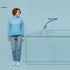 Kela Komplet košaric Neo iz PP plastike, črne, 3 kos