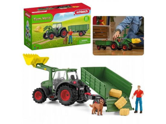Schleich SLH42608 Schleich Farm World - Traktor s prikolico, otroška igrača