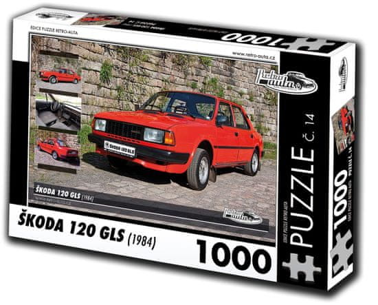 RETRO-AUTA© Puzzle št. 14 Škoda 120 GLS (1984) 1000 kosov