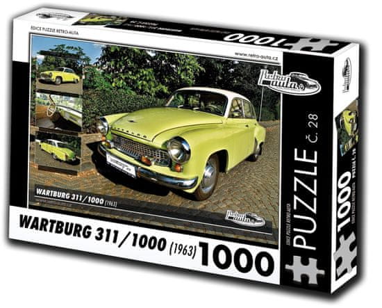 RETRO-AUTA© Sestavljanka št. 28 Wartburg 311/1000 (1963) 1000 kosov