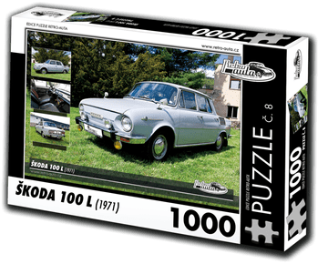 RETRO-AUTA Puzzle št. 8 Škoda 100 L (1971) 1000 kosov