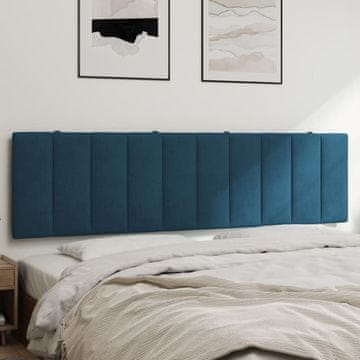 Vidaxl vidaXL Blazina za vzglavje, modra, 180 cm, žamet