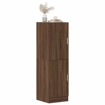 shumee vidaXL Kuhinjska omarica rjav hrast 38x41,5x131,5 cm inž. les