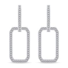 Brilio Silver Elegantni srebrni uhani s cirkoni EA789W
