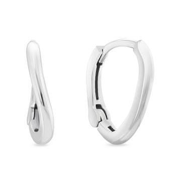 Brilio Silver Minimalistični srebrni uhani EA990W
