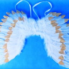 Rappa Angelska krila s perjem bele zlate barve