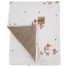 EKO Dvostranska bombažna odeja z žametno podlogo Fox 100x80cm