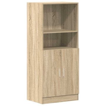 Vidaxl Kuhinjska omarica sonoma hrast 57x41,5x131,5 cm inž. les