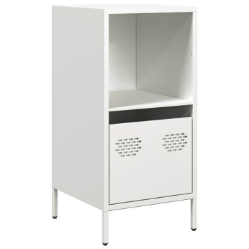 Vidaxl Komoda bela 35x39x73,5 cm hladno valjano jeklo