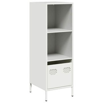 Vidaxl Visoka omara bela 35x39x103,5 cm jeklo