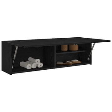 Vidaxl vidaXL Stenska kopalniška omarica črna 100x25x30 cm