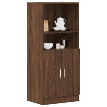 shumee vidaXL Kuhinjska omarica rjav hrast 57x41,5x131,5 cm inž. les