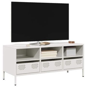 Vidaxl vidaXL TV stojalo belo 101,5 x 39 x 43,5 cm hladno valjano jeklo