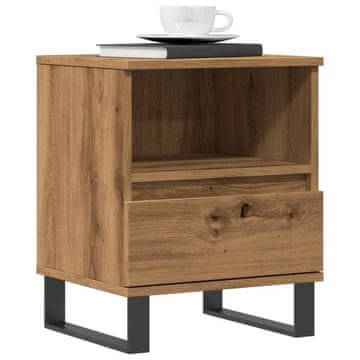 Vidaxl vidaXL Nočna omarica Artisan hrast 40x35x50 cm material na osnovi lesa