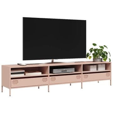 Vidaxl vidaXL TV stojalo roza 202 x 39 x 43,5 cm hladno valjano jeklo