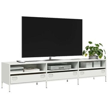 Vidaxl vidaXL TV stojalo belo 202 x 39 x 43,5 cm hladno valjano jeklo