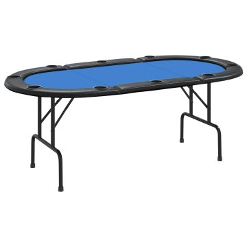 Vidaxl Zložljiva poker miza za 10 igralcev 206x106x75 cm