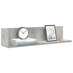 shumee vidaXL Stenske police 2 kosa betonsko siva 75x16,5x16,5 cm inž. les