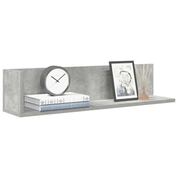 Vidaxl vidaXL Stenske police, 2 kosa, betonsko sive, 75x16,5x16,5 cm