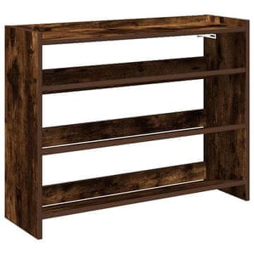 Vidaxl Regal za čevlje dimljen hrast 80x25x62 cm inženirski les