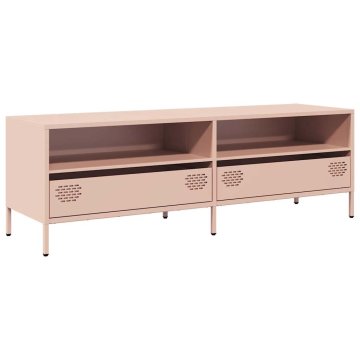 Vidaxl TV omarica roza 135x39x43,5 cm hladno valjano jeklo
