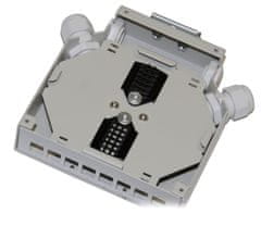 XtendLan mini razdelilnik na DIN-lestvici, 8x SC Simplex, 4 vhodne odprtine, pokrov