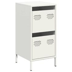 Vidaxl Komoda bela 35x39x73,5 cm hladno valjano jeklo
