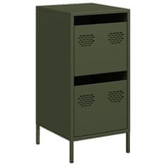 Vidaxl Komoda olivno zelena 35x39x73,5 cm hladno valjano jeklo