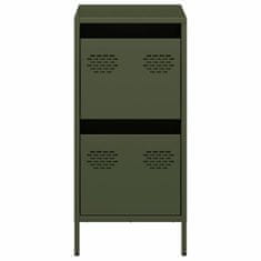 Vidaxl Komoda olivno zelena 35x39x73,5 cm hladno valjano jeklo