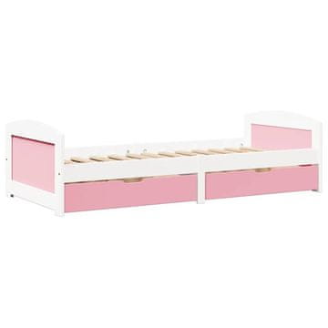 Vidaxl Dnevna postelja z 2 predaloma brez vzmetnice IRUN 90x200cm