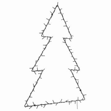 Vidaxl božične luči Silhueta božičnega drevesa 115 LEDs topla bela