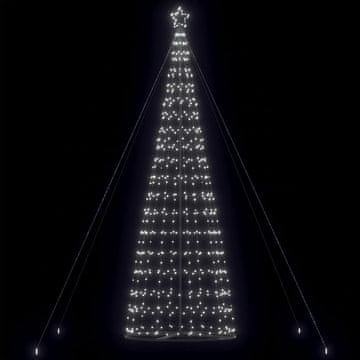 shumee vidaXL Osvetljena novoletna jelka stožec 1534 LED hladno bela 503 cm