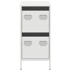 Vidaxl Komoda bela 35x39x73,5 cm hladno valjano jeklo