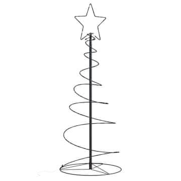 shumee vidaXL LED božično drevo 80 LED toplo bela 120 cm