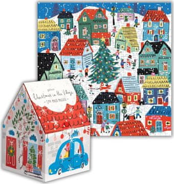 Galison Kvadratna sestavljanka Božič v vasi 500 kosov