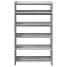 Vidaxl Regal za čevlje siva sonoma 60x25x100 cm inženirski les